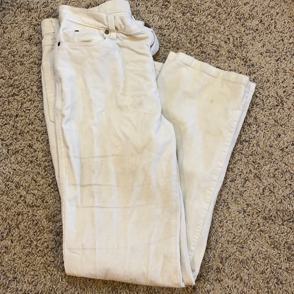 Off white corduroy pants
